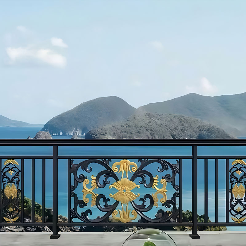 Classic 3 Flat Top Rail Galvanized Steel Perimeter Fence
