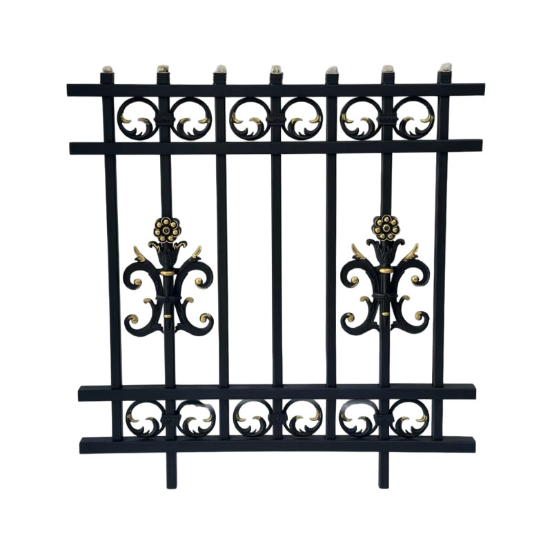 Classic 4 Flat Top Rail Galvanized Steel Perimeter Fence