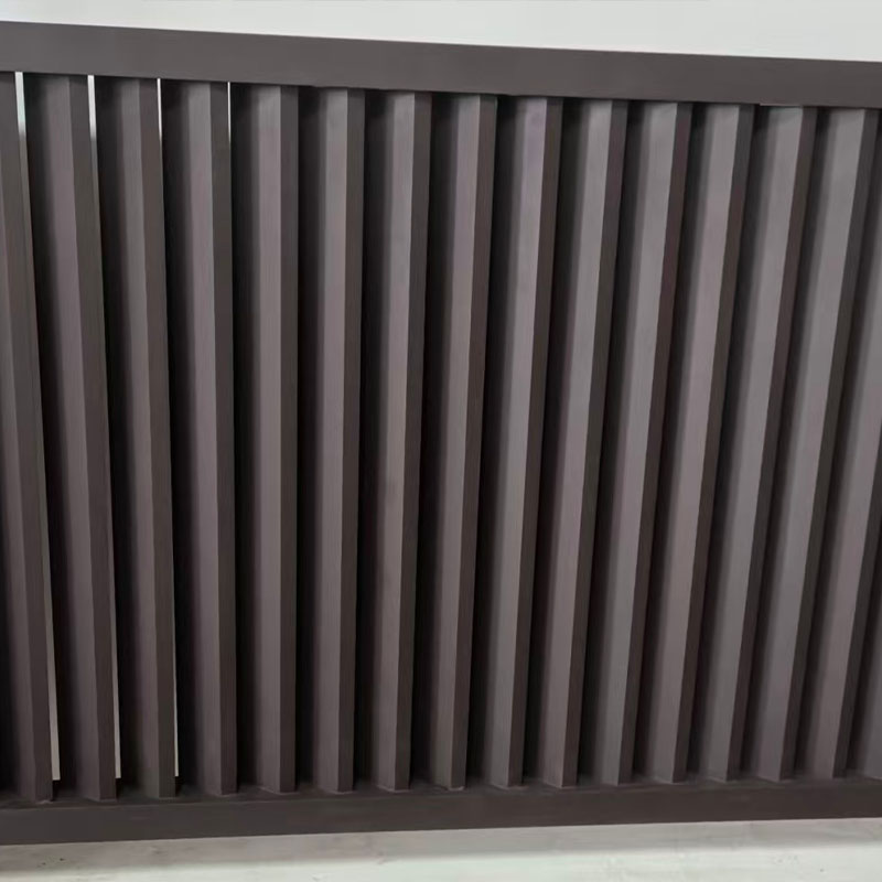 Vertical Slat Wrought Iron Privacy Fence